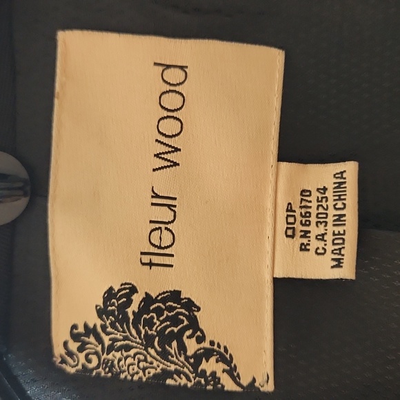 Anthropologie Women's Fleur Wood Black Strata Chiffon Blazer Jacket Size 00P - Picture 6 of 9